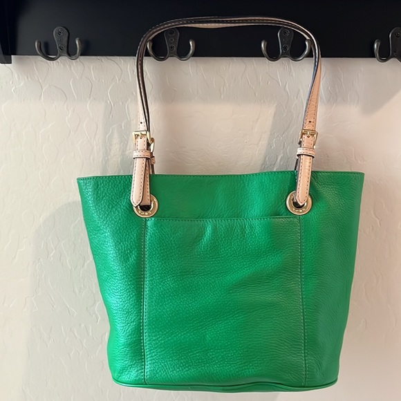 Michael Kors Green Medium Leather Tote - Picture 2 of 16